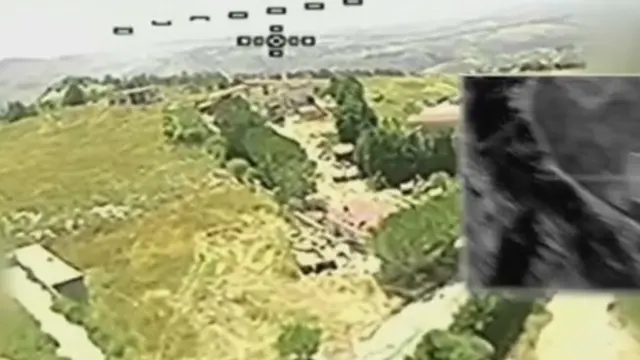 Merkava tank, vicinity of Beaufort Castle (Ababil dive drone)