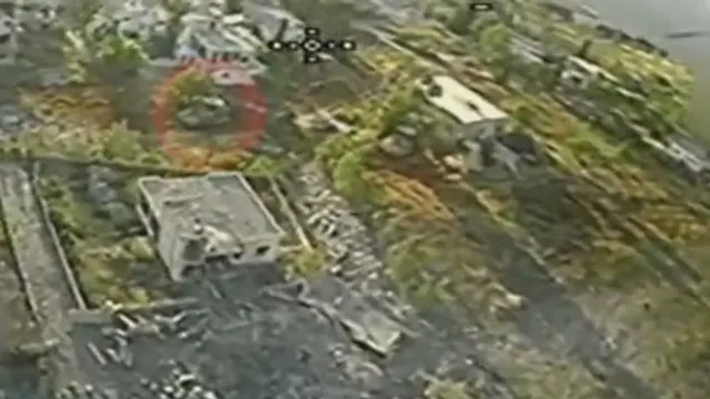 Merkava tank, vicinity of Beaufort Castle (Ababil dive drone)