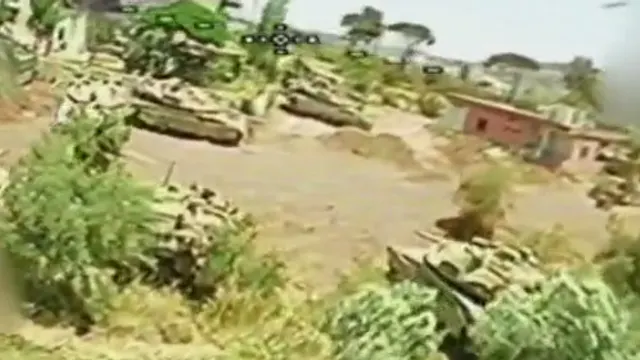 Command-and-control vehicle, outskirts of Yohmor al-Shaqif (Ababil dive drone)