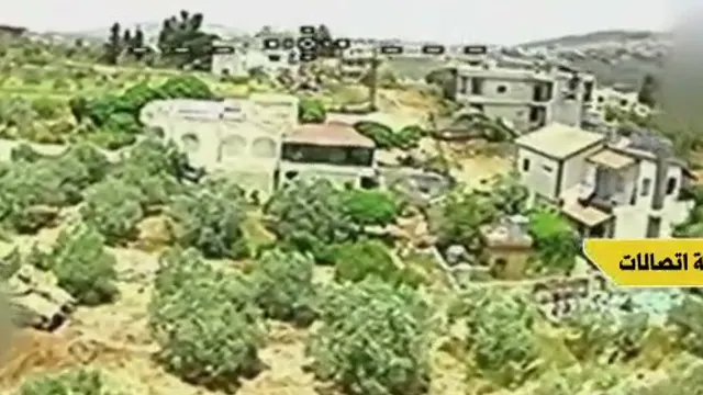 Israeli army vehicles, outskirts of Yohmor al-Shaqif (Ababil dive drones)