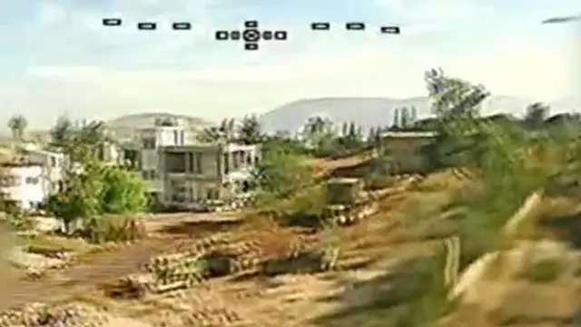 Military Hummer, eastern outskirts of Yohmor al-Shaqif (Ababil dive drone)